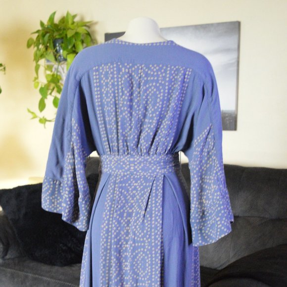 Free People Boho Maxi Dress Hippie Bohemian Western - Picture 7 of 9